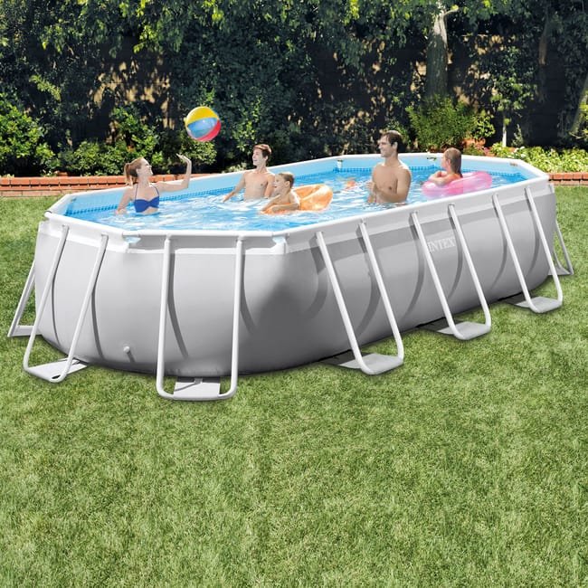 Piscine tubulaire INTEX prism frame ovale 4,00 x 2,00 x 1,00 m 4