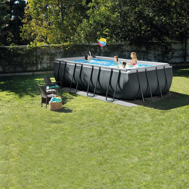 Piscine tubulaire INTEX Ultra XTR rectangulaire L. 5,49 x l. 2,74 x H. 1,32 m 4