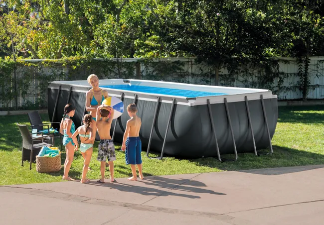 Piscine tubulaire INTEX Ultra XTR rectangulaire L. 5,49 x l. 2,74 x H. 1,32 m 5