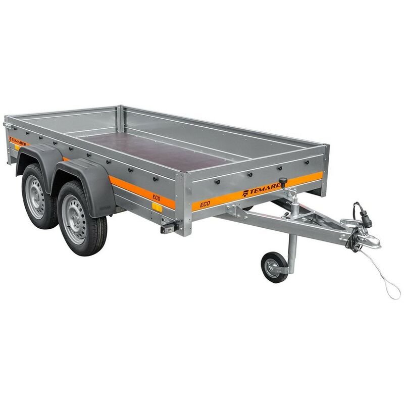 Remorque bâchée double essieu TEMA 263X125 cm ECO2612/2 Gris 3