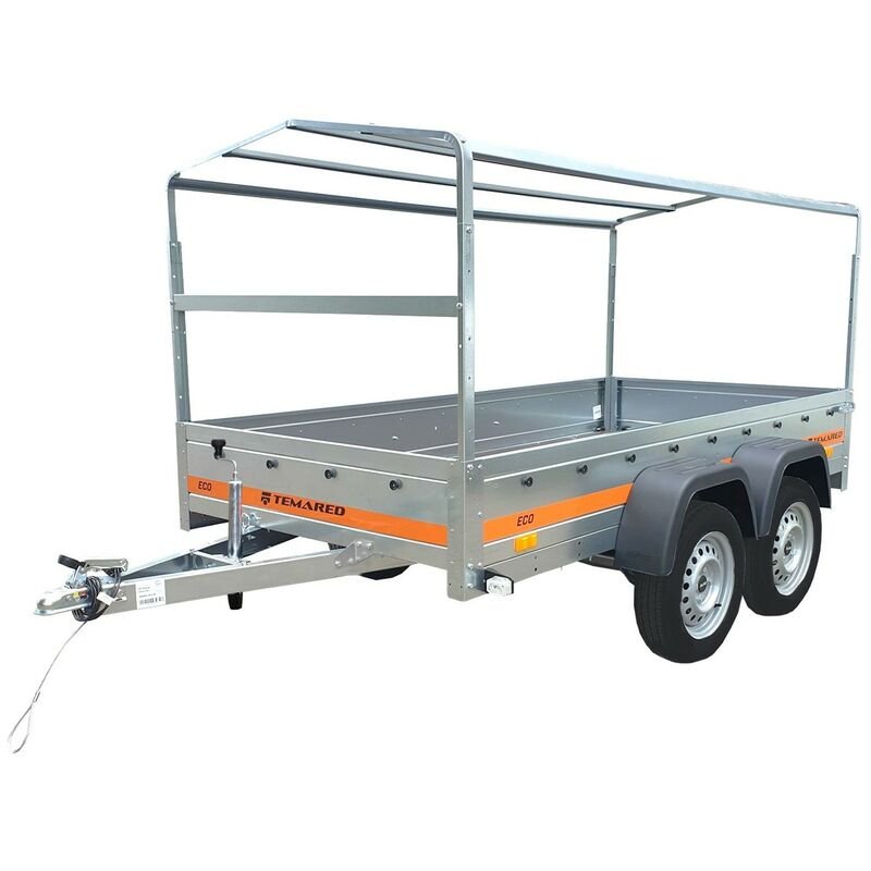 Remorque bâchée double essieu TEMA 263X125 cm ECO2612/2 Gris 5